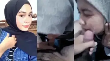Hijaber Sepong Kontol Crot Muka